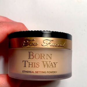 Too faced born this way ethereal setting powder in translucent. Used a few times
